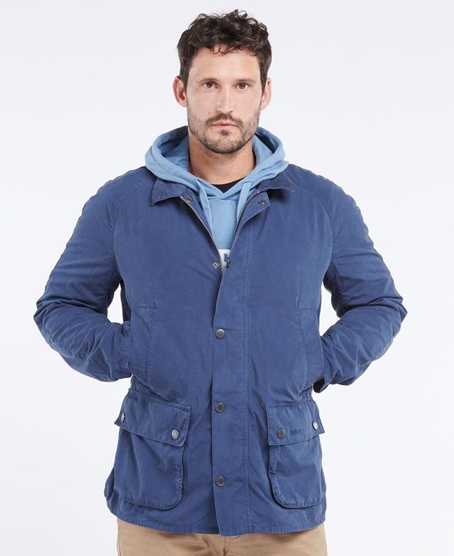 Barbour Ashby Men's Casual Jackets Blue | ULNC-24516