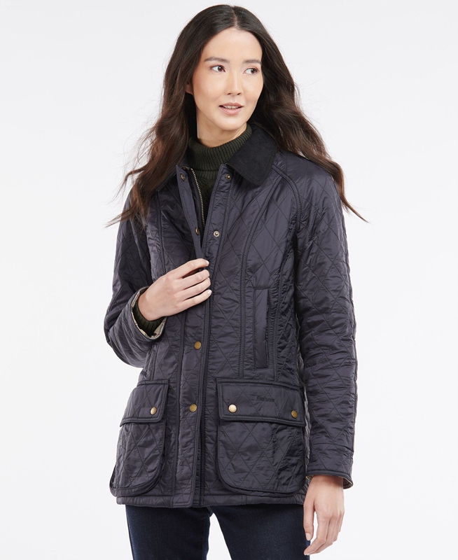 Barbour Beadnell Polarquilt Women's Quilted Jackets Navy | WDZR-96231