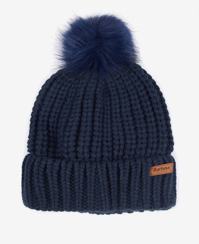 Barbour Beanie Saltburn Women's Hats Blue | CFYV-71034