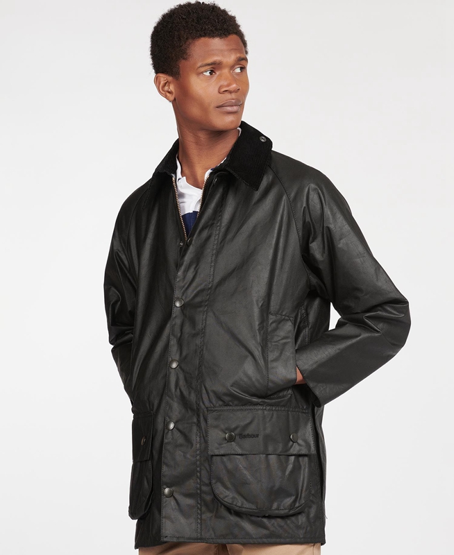 Barbour Beaufort® Men's Waxed Jackets Black | PZCL-63084