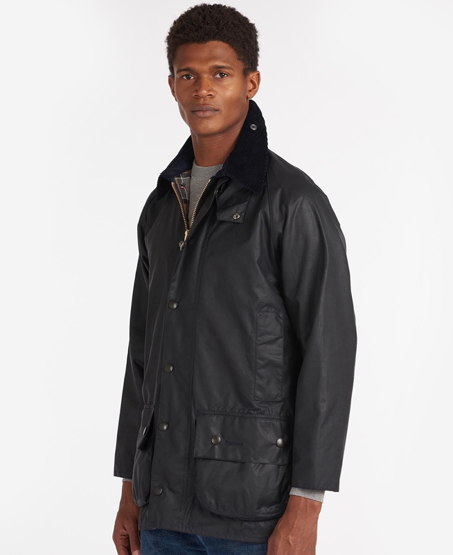 Barbour Beaufort® Men's Waxed Jackets Black | TCXR-69248