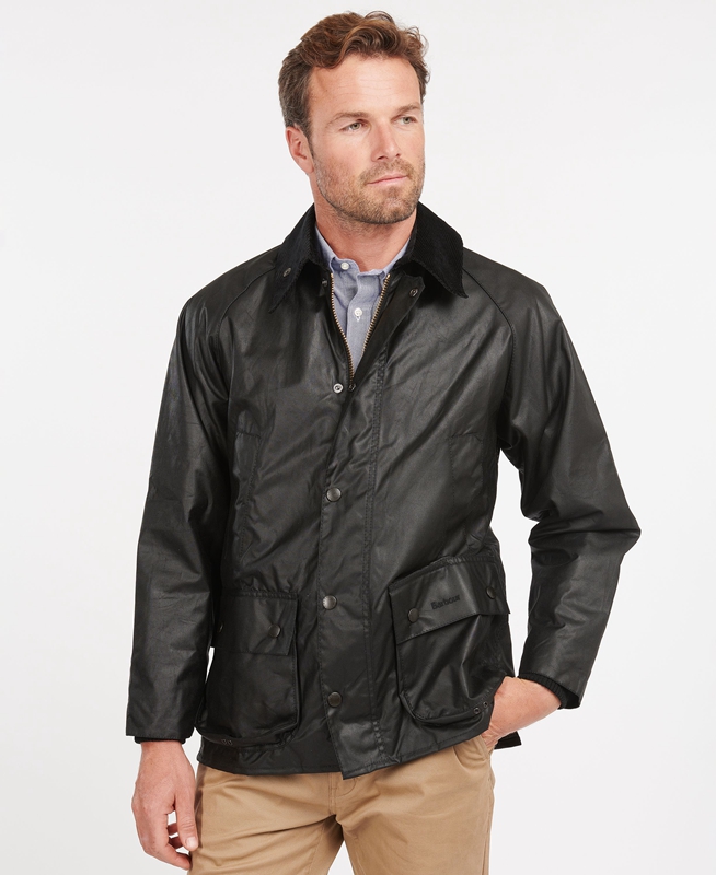 Barbour Bedale® Men's Waxed Jackets Black | EXHW-51460