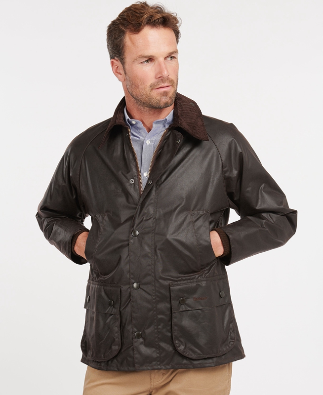 Barbour Bedale® Men's Waxed Jackets Coffee | KXZT-17803