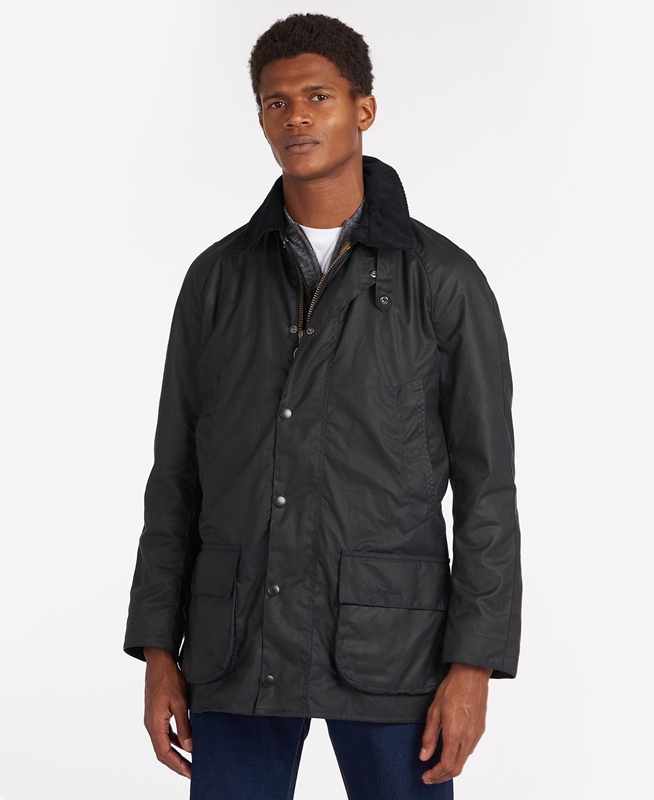 Barbour Bristol Men's Waxed Jackets Navy | NCWI-54128