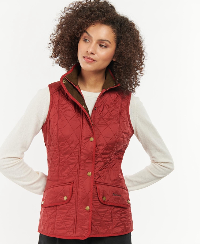 Barbour Cavalry Women's Vest Red | JTMQ-13592