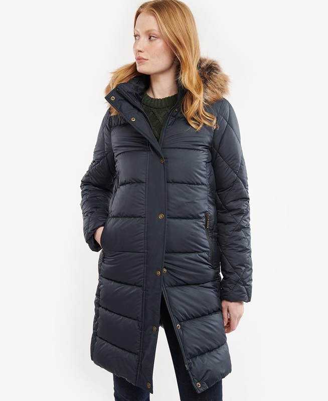 Barbour Daffodil Women's Quilted Jackets Navy | KEAS-50472