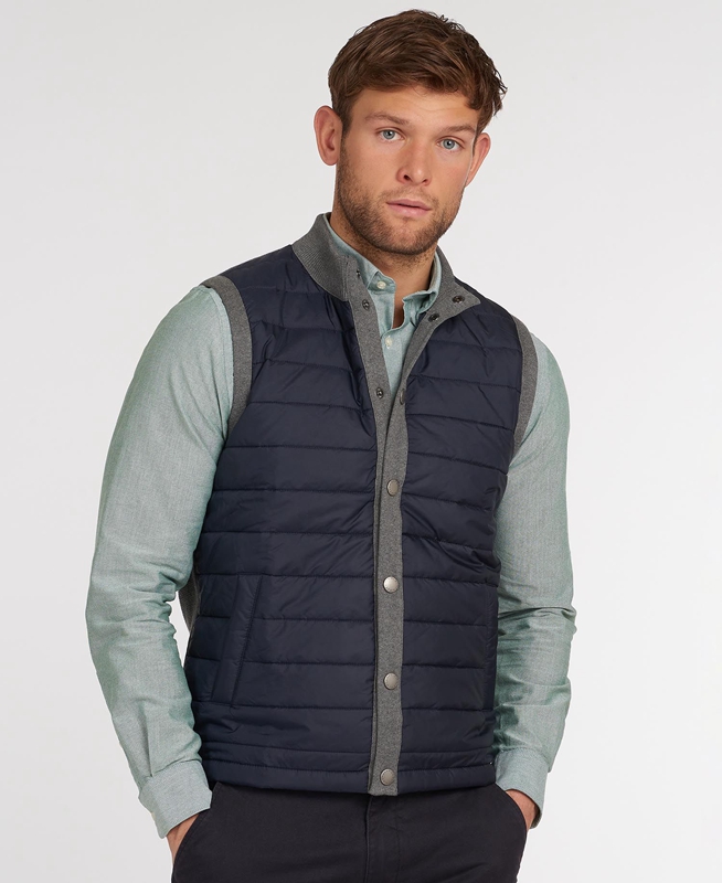 Barbour Essential Men's Vest Grey | EOTY-49802