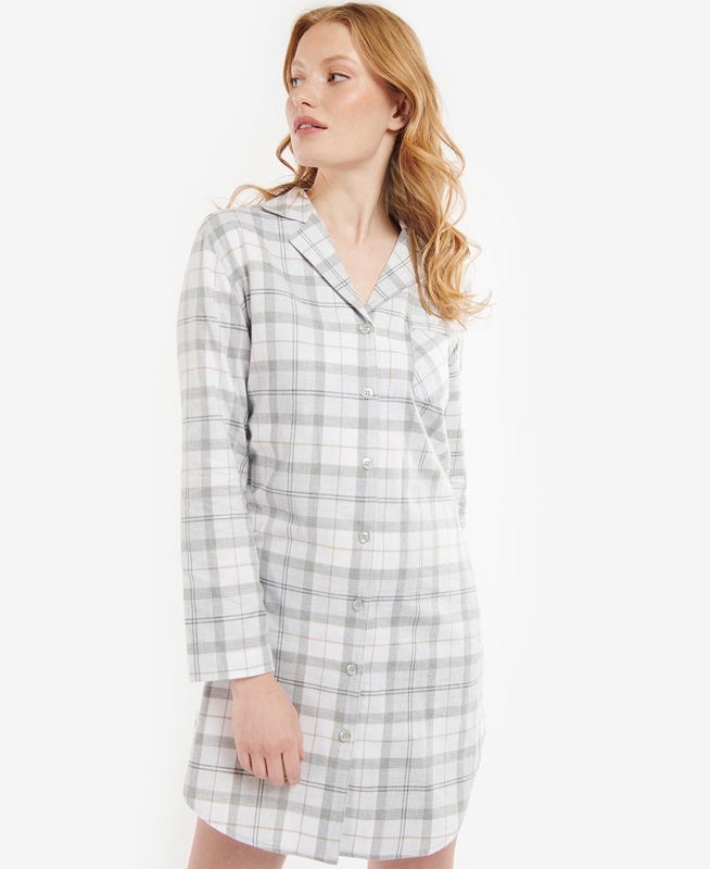 Barbour Etta Nightshirt Women's Nightwear Grey | UONK-14503