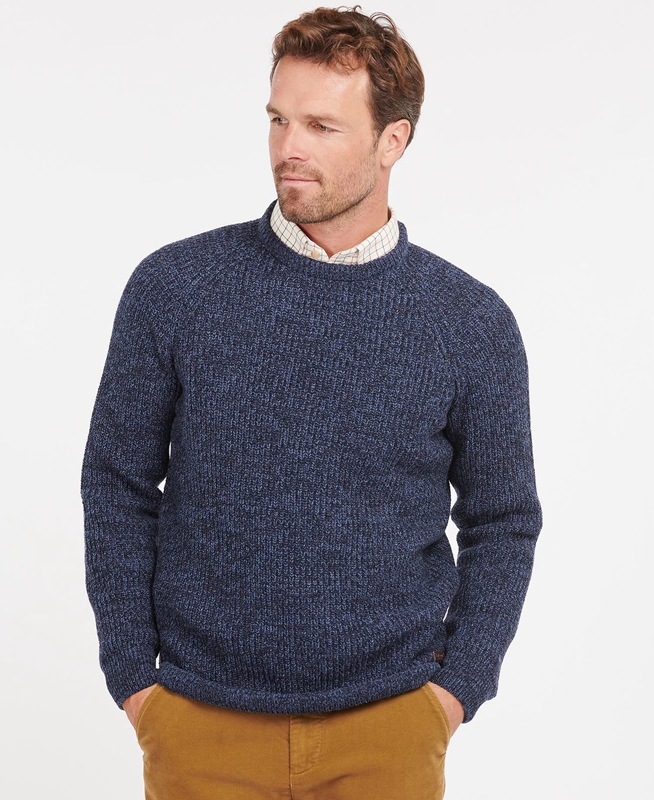 Barbour Horseford Crew Men's Sweaters Blue | XIKO-47120