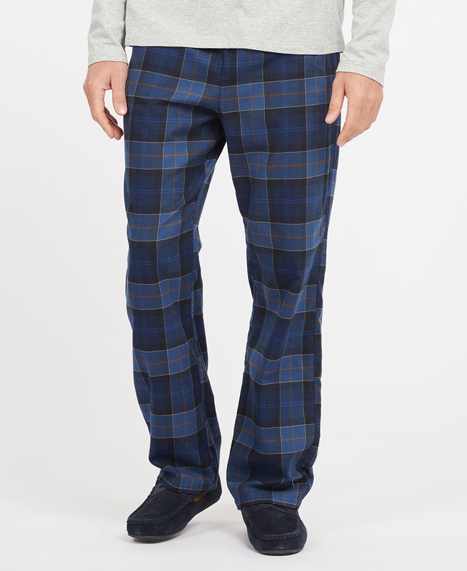 Barbour Hose Glenn Tartan Men's Pants Navy | ROIE-24031