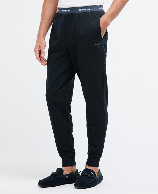 Barbour Jake Lounge Joggers Men's Pants Black | FHDQ-89230