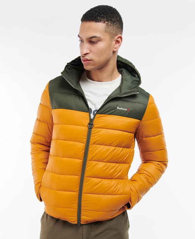 Barbour Kendle Baffle Men's Quilted Jackets Yellow | TKCU-83264