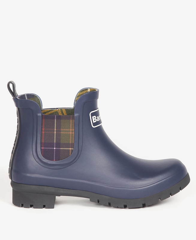 Barbour Kingham Women's Boots Navy | BLAM-43702