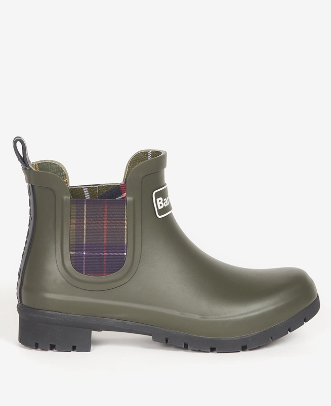 Barbour Kingham Women's Boots Olive | CJNS-09187