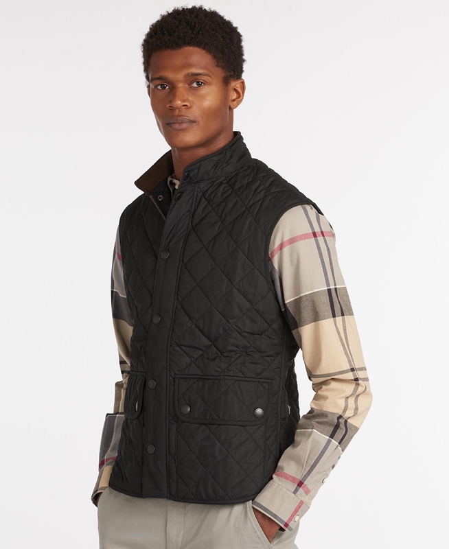 Barbour Lowerdale Men's Vest Black | CZTS-60147