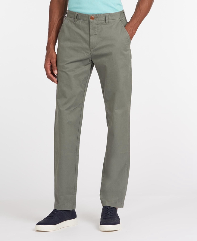 Barbour Neuston Essential Chinos Men's Pants Olive | ICGP-19405