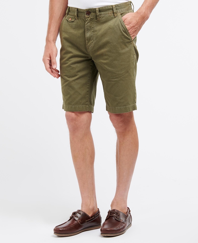 Barbour Neuston Twill Men's Pants Green | EJPI-15480