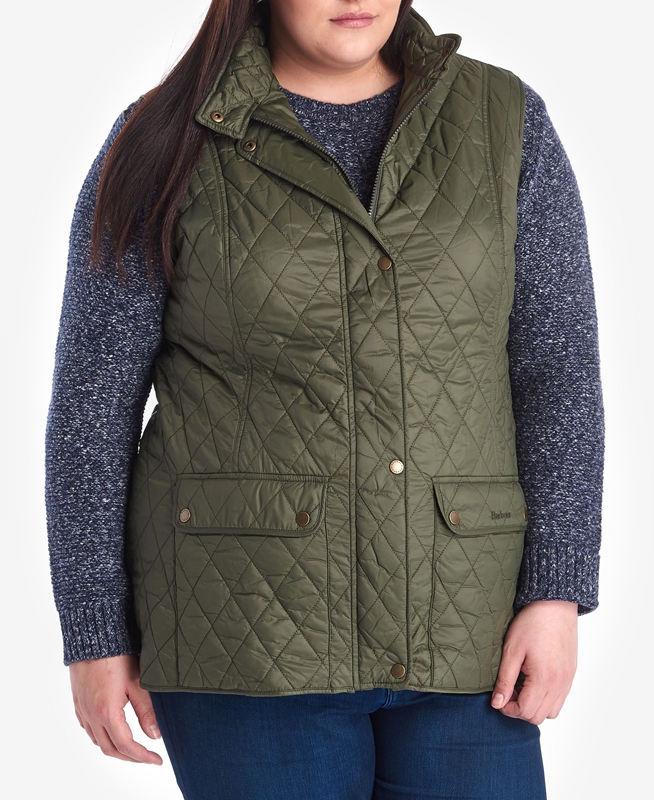 Barbour Otterburn Women's Vest Green | AXZT-73195