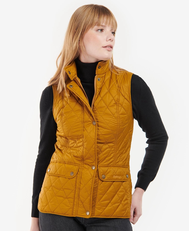 Barbour Otterburn Women's Vest Yellow | HSVZ-10593