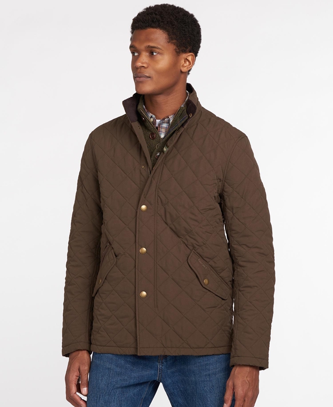 Barbour Shoveler Men's Quilted Jackets Green | QKEP-82054