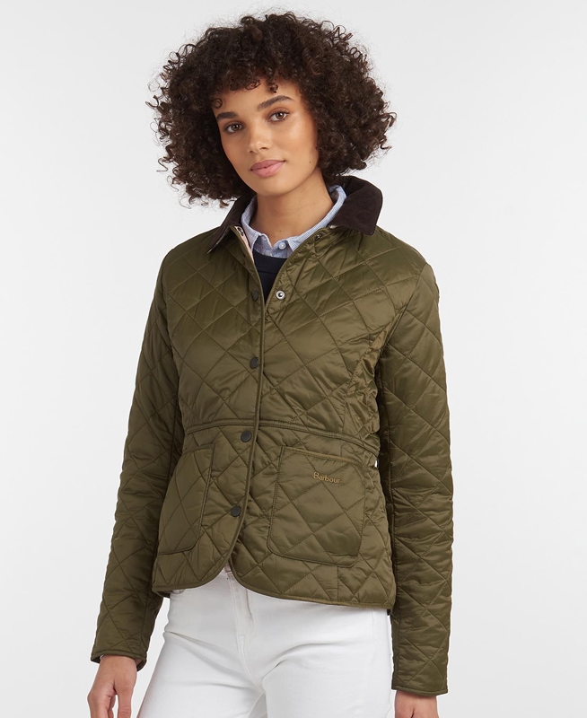 Barbour Steppjacke Deveron Women's Quilted Jackets Olive | SYBC-73128