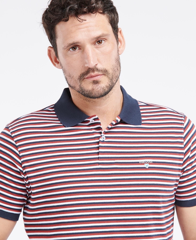 Barbour Swinden Men's Polo shirts Red | DUJW-75960