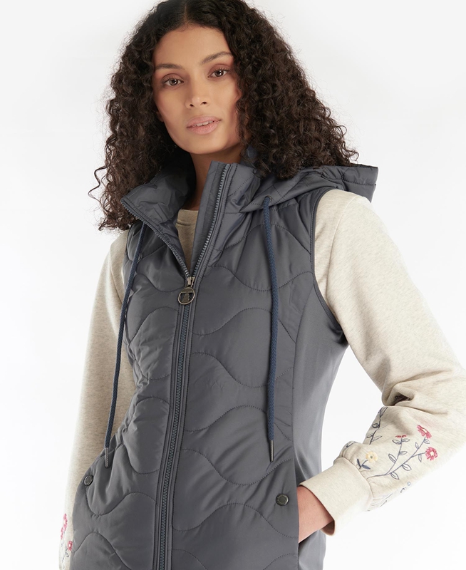 Barbour Thrift Quilted Women's Sweatshirts Grey | KFUX-53074