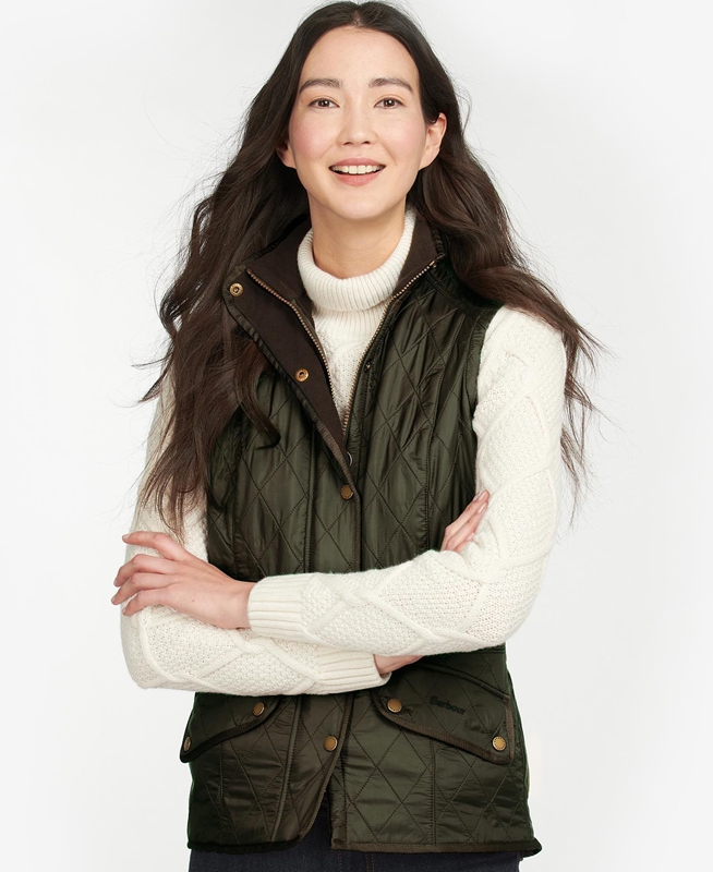 Barbour Weste Cavalry Women's Vest Green | SRZX-09458