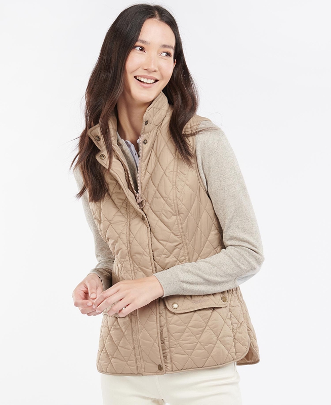 Barbour Weste Otterburn Women's Vest Beige | UMHY-80695