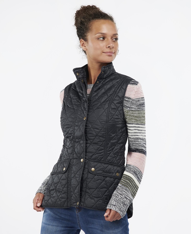 Barbour Weste Otterburn Women's Vest Black | KEAT-01839