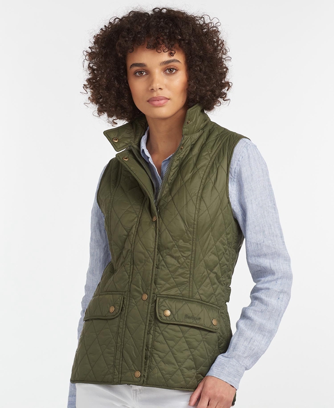 Barbour Weste Otterburn Women's Vest Olive | RFVY-40817