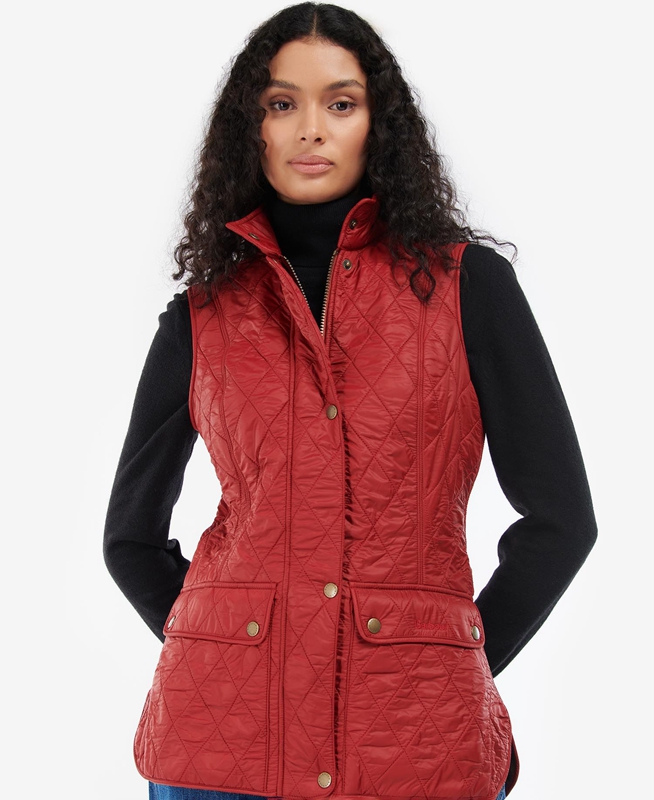 Barbour Wray Women's Vest Red | JIHS-82563