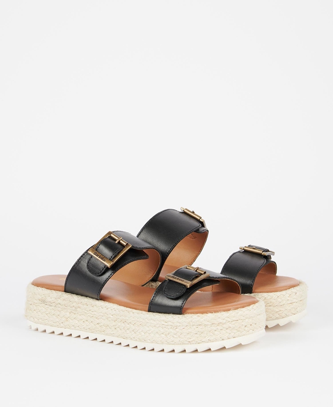 Barbour Amelda Women's Sandals Black | KPSO-42396