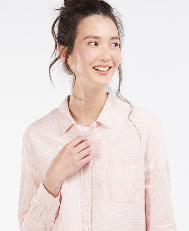 Barbour Beachfront Women's Shirts Pink | PJIK-68172