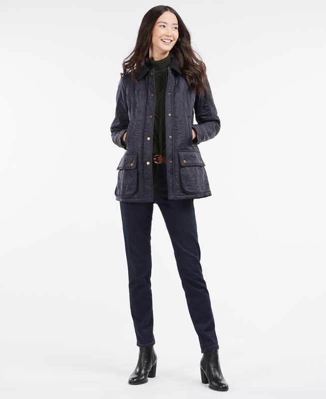 Barbour Beadnell Polarquilt Women's Quilted Jackets Navy | WDZR-96231