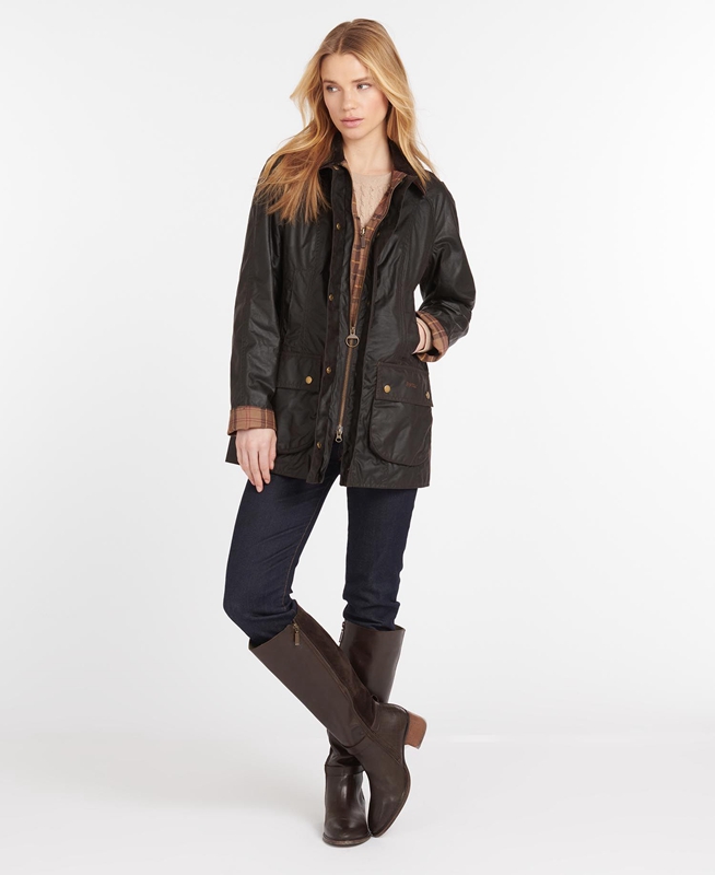 Barbour Beadnell® Women's Waxed Jackets Brown | CRBA-10893