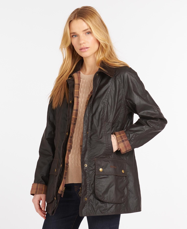 Barbour Beadnell® Women\'s Waxed Jackets Brown | CRBA-10893