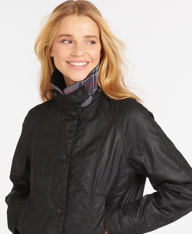 Barbour Beadnell® Women's Waxed Jackets Black | EHCY-10342