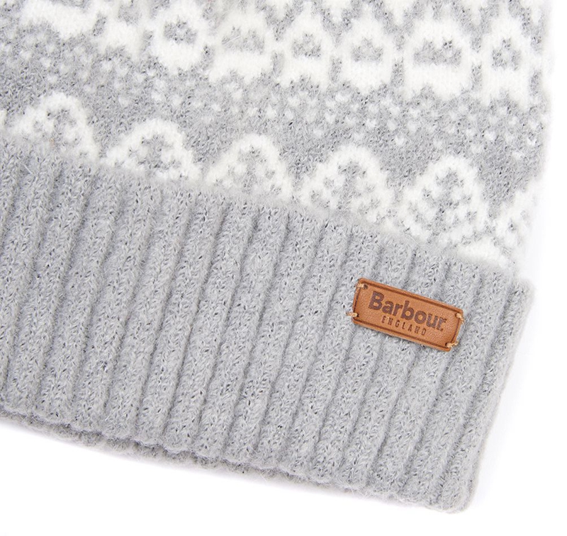 Barbour Beanie Alpine Fair Isle Pom Women's Hats Grey | TDGZ-20471