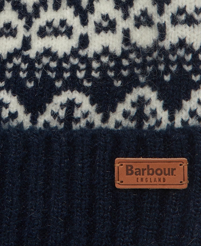 Barbour Beanie Alpine Fair Isle Pom Women's Hats Navy | UAWI-58413