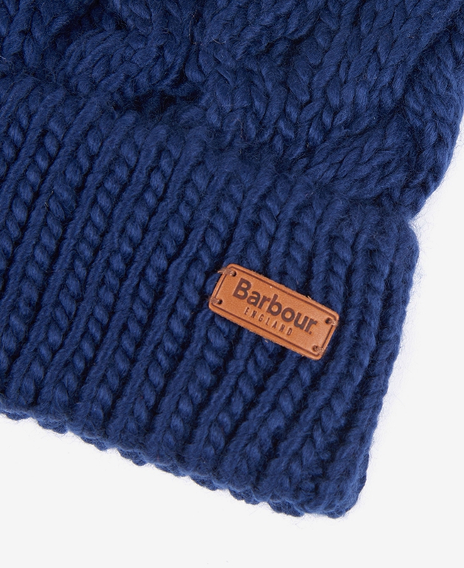 Barbour Beanie Penshaw Cable Women's Hats Blue | EQVC-34752