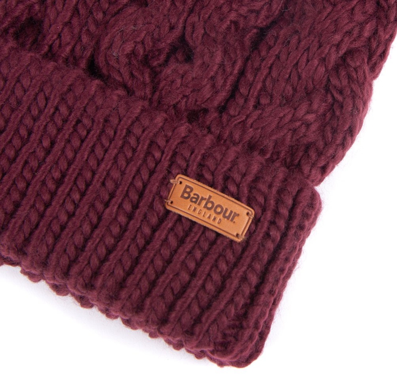 Barbour Beanie Penshaw Cable Women's Hats Purple | ZCSF-14785