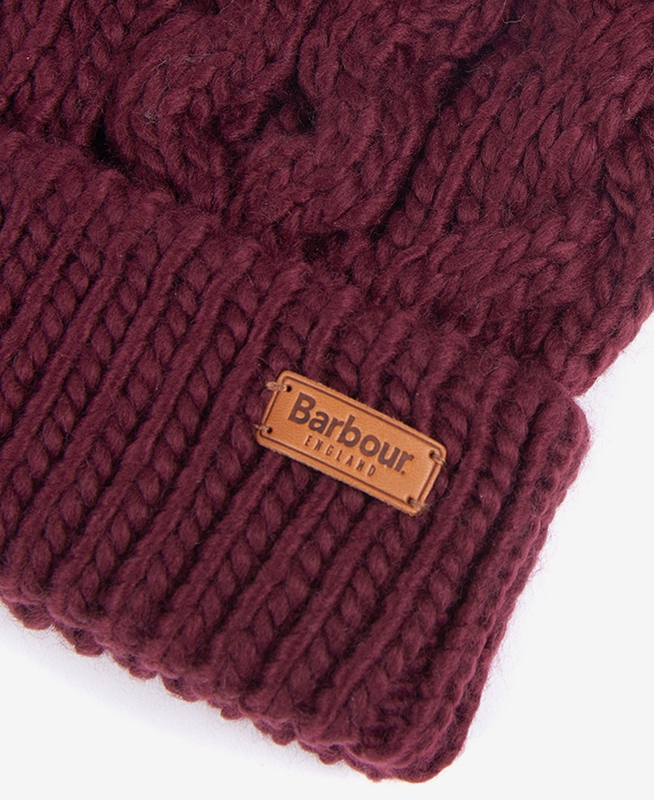 Barbour Beanie Penshaw Cable Women's Hats Purple | ZCSF-14785