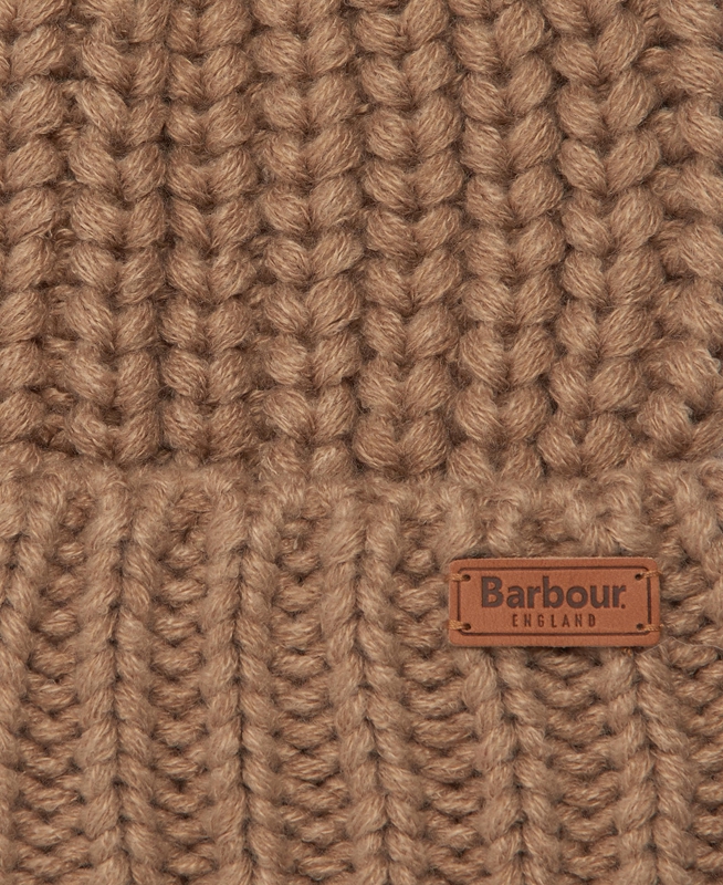 Barbour Beanie Saltburn Women's Hats Beige | DZEN-92471