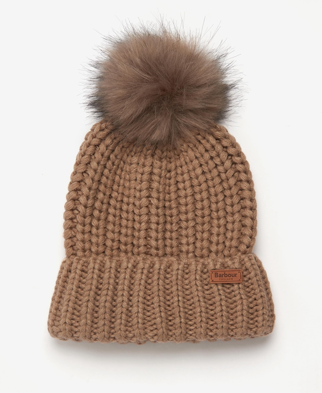 Barbour Beanie Saltburn Women\'s Hats Beige | DZEN-92471