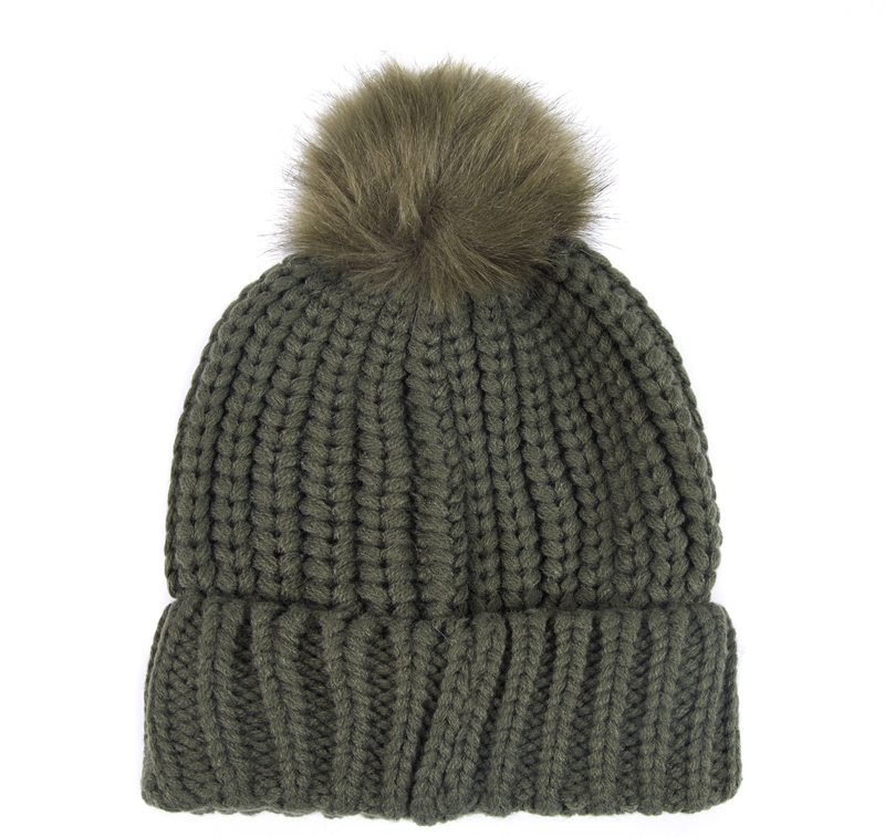 Barbour Beanie Saltburn Women's Hats Green | CNRE-68524