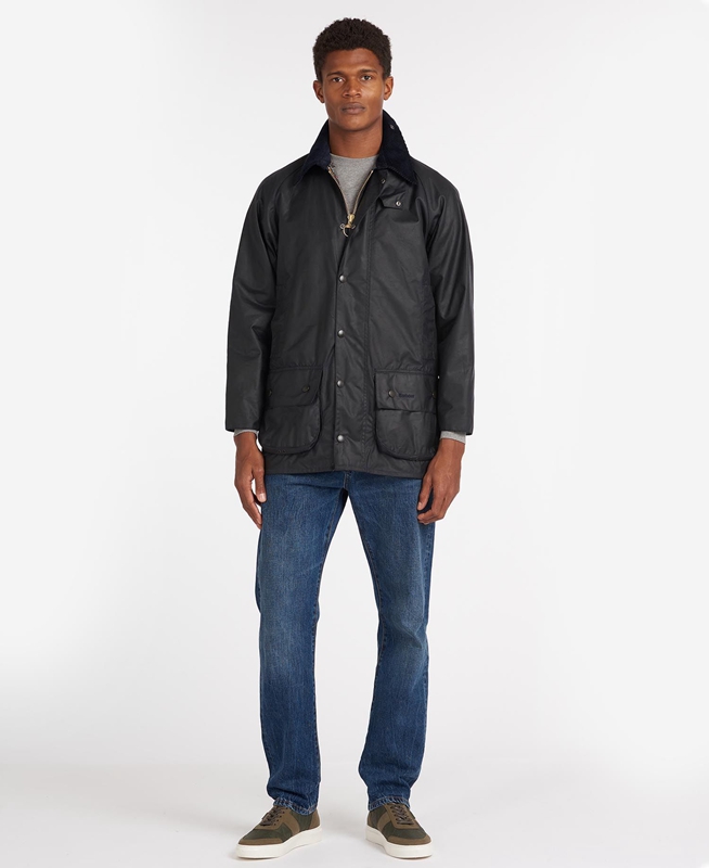 Barbour Beaufort® Men's Waxed Jackets Black | TCXR-69248