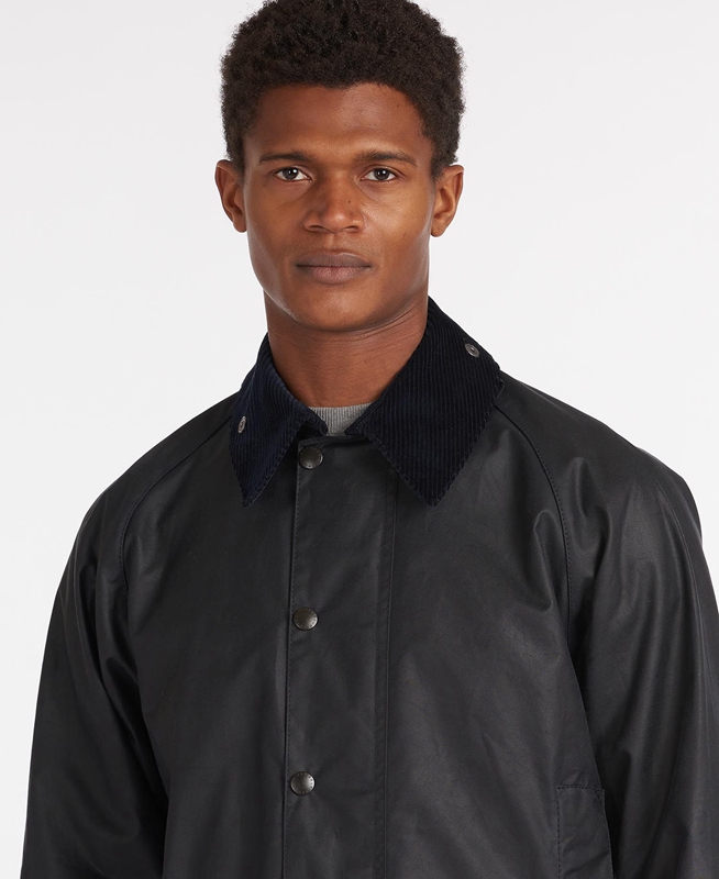 Barbour Beaufort® Men's Waxed Jackets Black | TCXR-69248