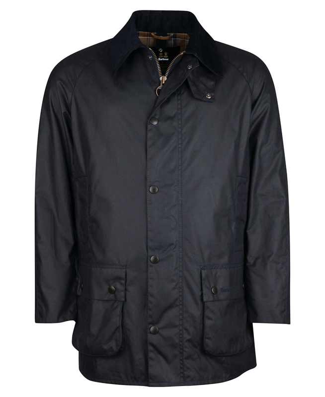 Barbour Beausby Men's Waxed Jackets Navy | MJZN-40129