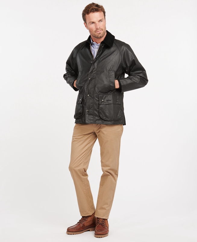 Barbour Bedale® Men's Waxed Jackets Black | EXHW-51460